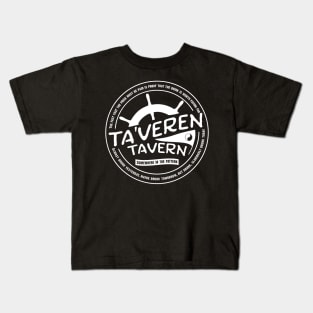 Ta'veren Tavern Logo (white) Kids T-Shirt